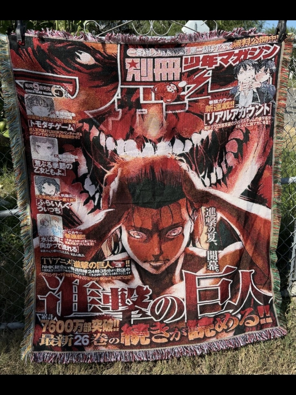 Anime Attack on Titan WALL TAPESTRY OR BLANKET